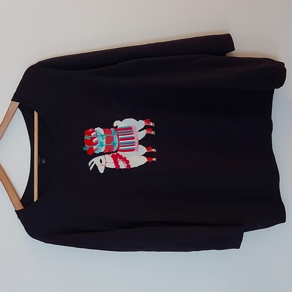NWT Talbots Llama Sweater Embellished Cotton Blend Size 3X Petite - Picture 3 of 7